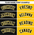 Custom Black Gold Stripe-Solid Combo Fashion Authentic Baseball Jersey