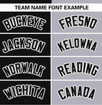 Custom Black Gray Stripe-Solid Combo Fashion Authentic Baseball Jersey