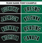 Custom Black Kelly Green Stripe-Solid Combo Fashion Authentic Baseball Jersey