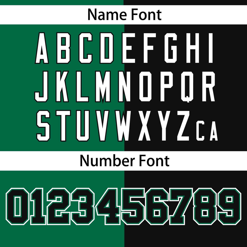 Custom Black Kelly Green Stripe-Solid Combo Fashion Authentic Baseball Jersey