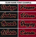 Custom Black Crimson Stripe-Solid Combo Fashion Authentic Baseball Jersey