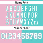 Custom Aqua Light Pink Stripe-Solid Combo Fashion Authentic Baseball Jersey