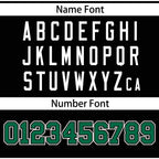 Custom Black Kelly Green Raglan Sleeves Gradient Thick Stripe Authentic Baseball Jersey