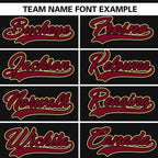 Custom Black Crimson Raglan Sleeves Gradient Thick Stripe Authentic Baseball Jersey
