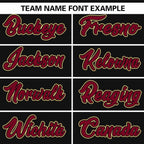 Custom Black Crimson Raglan Sleeves Gradient Thick Stripe Authentic Baseball Jersey