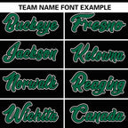 Custom Black Kelly Green Raglan Sleeves Gradient Thick Stripe Authentic Baseball Jersey