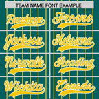 Custom Aqua Gold Pinstripe Personalized Two-Tone Authentic Baseball Jersey
