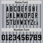 Custom Black Gray Pinstripe Personalized Two-Tone Authentic Baseball Jersey