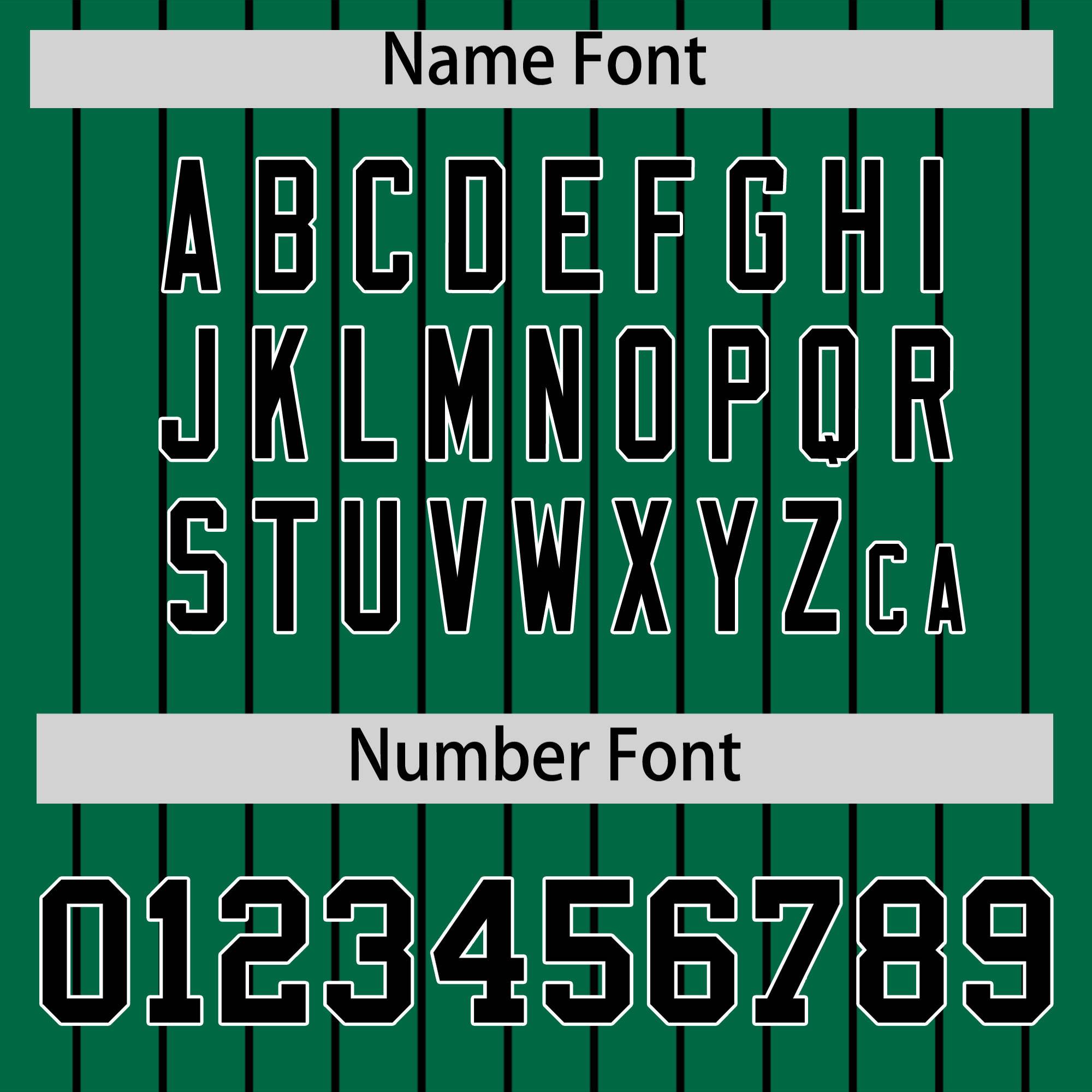 Custom Black Kelly Green Pinstripe Personalized Two-Tone Authentic Baseball Jersey