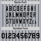 Custom Black Gray Pinstripe Personalized Two-Tone Authentic Baseball Jersey