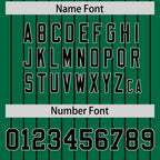 Custom Black Kelly Green Pinstripe Personalized Two-Tone Authentic Baseball Jersey