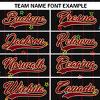 Custom Black Crimson Stripe Fashion Personalized Star Pattern Authentic Baseball Jersey