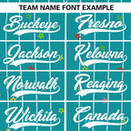Custom Aqua White Stripe Fashion Personalized Star Pattern Authentic Baseball Jersey