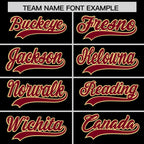 Custom Black Crimson Star Ribbing Authentic Baseball Jersey