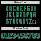 Custom Black Kelly Green Star Ribbing Authentic Baseball Jersey