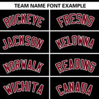 Custom Black Crimson Gradient Side Personalized Star Pattern Authentic Baseball Jersey