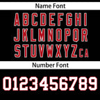Custom Black Red Gradient Side Personalized Star Pattern Authentic Baseball Jersey