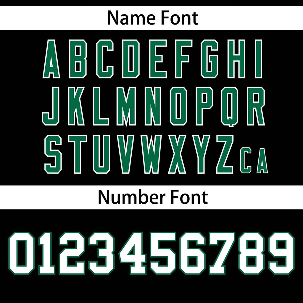 Custom Black Kelly Green Gradient Side Personalized Star Pattern Authentic Baseball Jersey