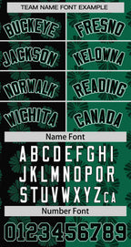 Custom Black Kelly Green Split Fashion Flower Graffiti Pattern Authentic Baseball Jersey