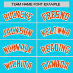 Custom Aqua Orange Thorns Ribbed Classic Style Authentic Baseball Jersey