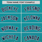 Custom Aqua Black Sparkle-Effect Pattern Gradient Fashion Authentic Baseball Jersey