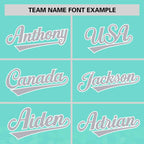 Custom Aqua Gray Sparkle-Effect Pattern Gradient Fashion Authentic Baseball Jersey