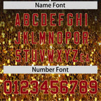 Custom Black Crimson Sparkle-Effect Pattern Gradient Fashion Authentic Baseball Jersey