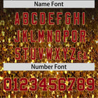 Custom Black Crimson Sparkle-Effect Pattern Gradient Fashion Authentic Baseball Jersey