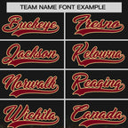 Custom Black Crimson Sparkle-Effect Pattern Gradient Fashion Authentic Baseball Jersey
