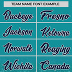 Custom Aqua Black Sparkle-Effect Pattern Gradient Fashion Authentic Baseball Jersey