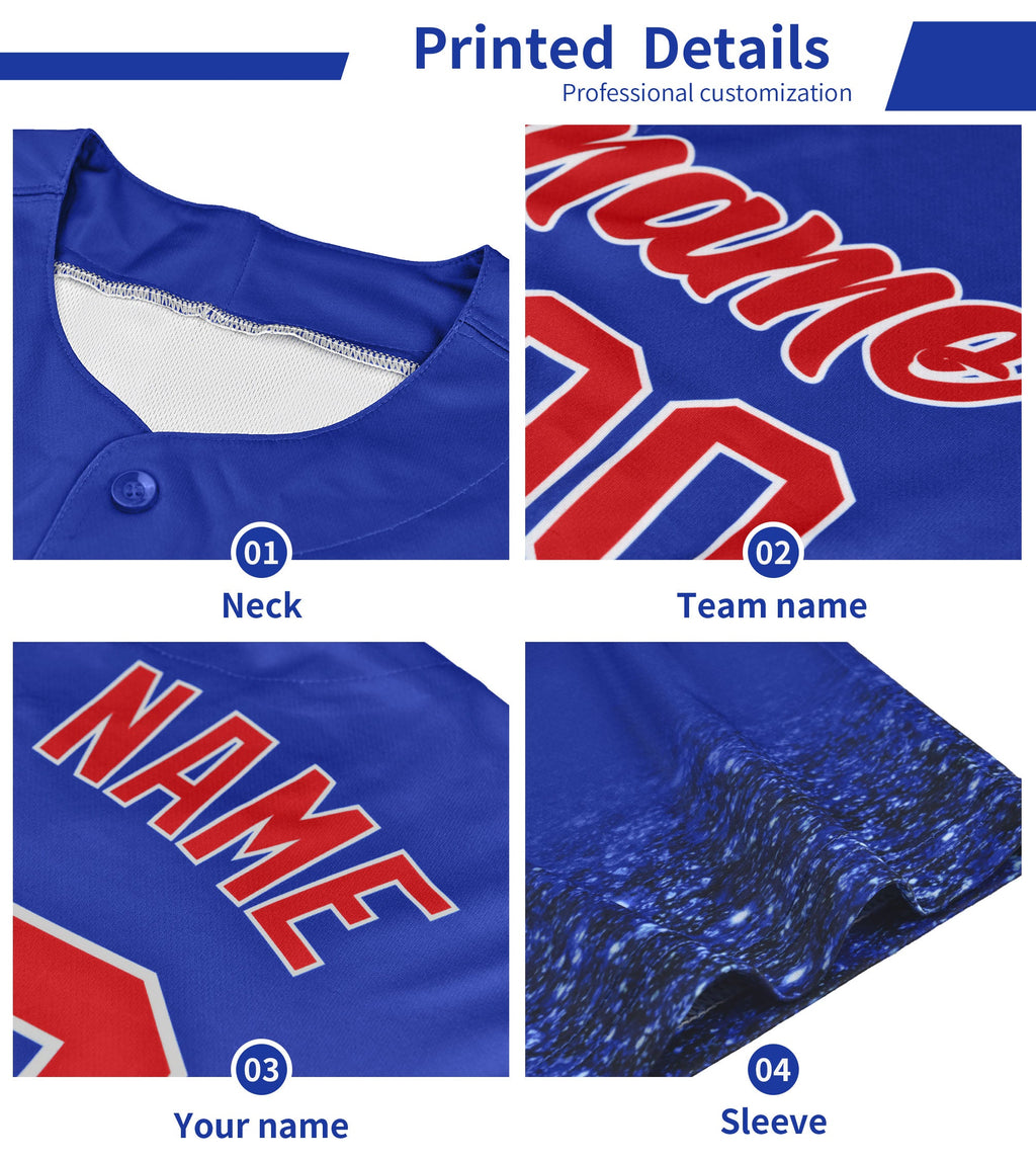 Custom Aqua Gray Sparkle-Effect Pattern Gradient Fashion Authentic Baseball Jersey