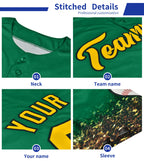 Custom Aqua Black Sparkle-Effect Pattern Gradient Fashion Authentic Baseball Jersey