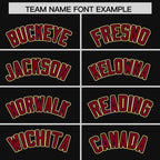 Custom Black Crimson Personalized Phonetic Rhythm Authentic Baseball Jersey