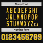 Custom Black Gold Personalized Phonetic Rhythm Authentic Baseball Jersey