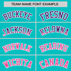 Custom Aqua Purple-Pink Personalized Gradient Font And Side Design Authentic Baseball Jersey