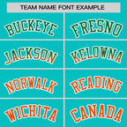 Custom Aqua Kelly Green-Orange Personalized Gradient Font And Side Design Authentic Baseball Jersey