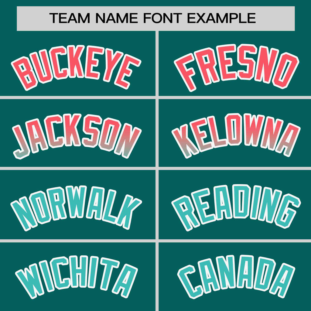 Custom Aqua Lt Red-Aqua Personalized Gradient Font And Side Design Authentic Baseball Jersey