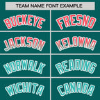 Custom Aqua Lt Red-Aqua Personalized Gradient Font And Side Design Authentic Baseball Jersey
