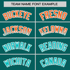 Custom Aqua Orange-Aqua Personalized Gradient Font And Side Design Authentic Baseball Jersey