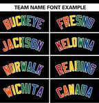 Custom Black LGBT Rainbow For Pride Month Raglan Sleeves Authentic Baseball Jersey