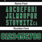 Custom Black Kelly Green-White Stripe Fashion Raglan Sleeves Authentic Baseball Jersey