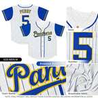 Custom Aqua Navy Stripe Fashion Raglan Sleeves Authentic Baseball Jersey