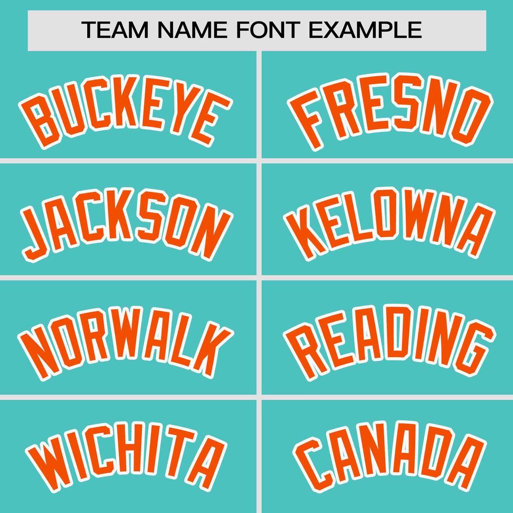 Custom Aqua Orange Personalized Gradient Side Design Authentic Baseball Jersey