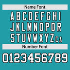 Custom Aqua Black Personalized Gradient Side Design Authentic Baseball Jersey