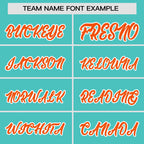 Custom Aqua Orange Personalized Gradient Side Design Authentic Baseball Jersey