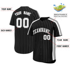 Custom Black Gray Pinstripe Personalized Side Two-tone Authentic Baseball Jersey