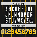 Custom Black Gold Pinstripe Personalized Side Two-tone Authentic Baseball Jersey