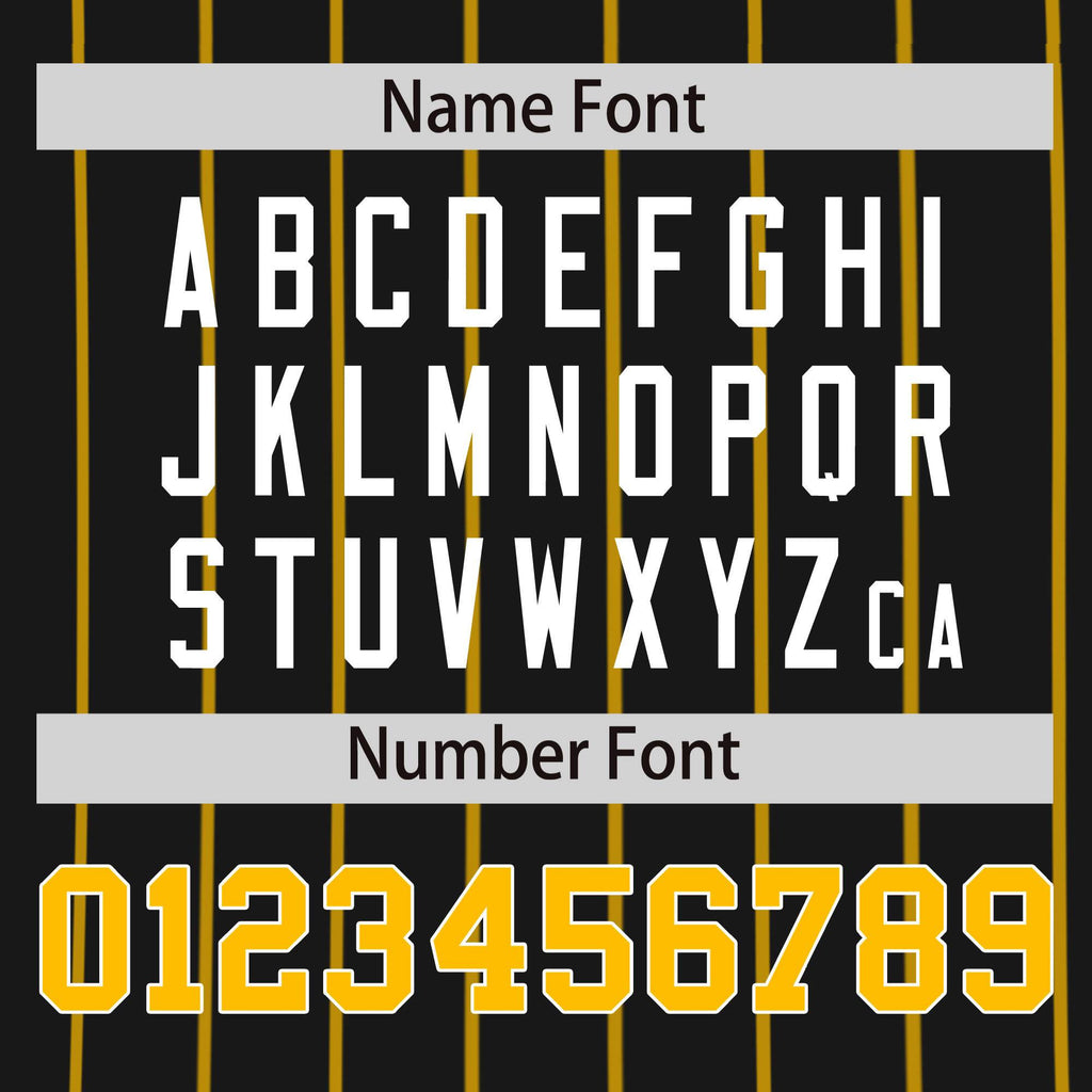 Custom Black Gold Pinstripe Personalized Side Two-tone Authentic Baseball Jersey