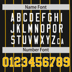 Custom Black Gold Pinstripe Personalized Side Two-tone Authentic Baseball Jersey