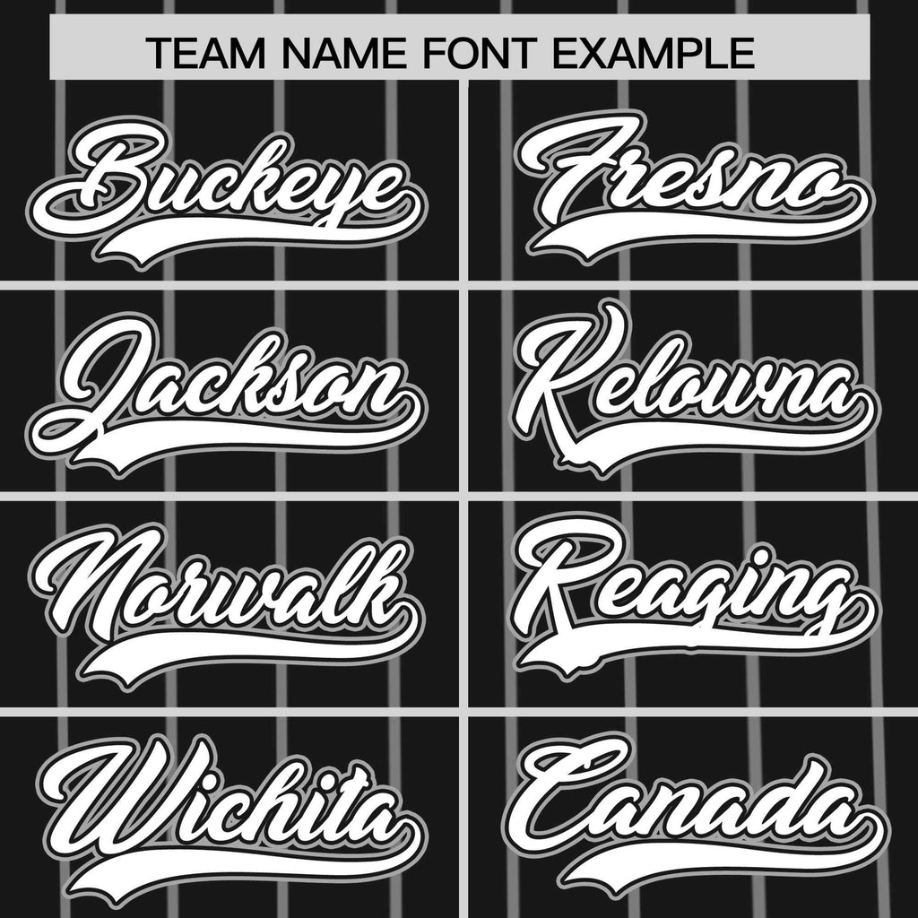 Custom Black Gray Pinstripe Personalized Side Two-tone Authentic Baseball Jersey
